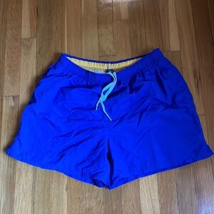 MENS LANDS END BLUE SWIM TRUNKS LARGE 36-38 EXCELLENT